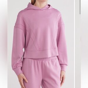 90 DEGREE BY REFLEX Scuba Hoodie and pant set size small in Mauve Orchid Pink